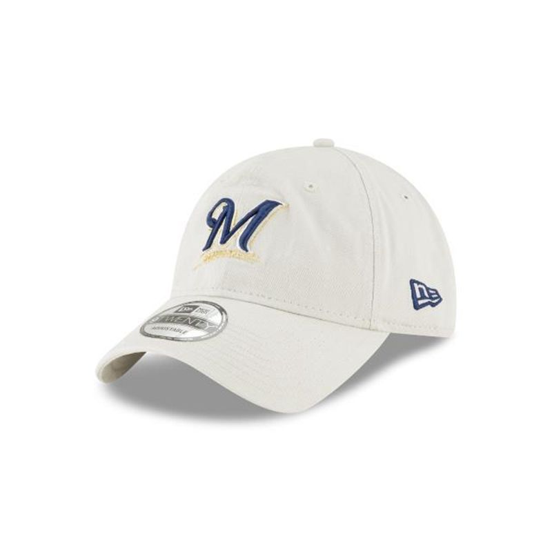 MLB Milwaukee Brewers Stone Core Classic 9Twenty Adjustable (ZFT5187) - Brown New Era Caps